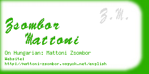 zsombor mattoni business card